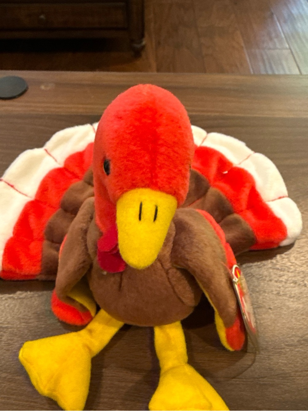 Ty Plush Turkey Toy - Red, Brown & Yellow